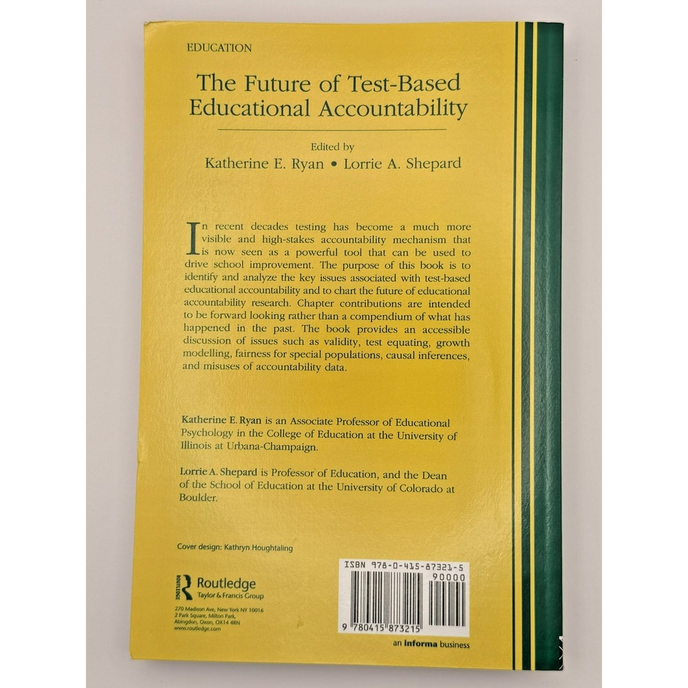 The Future of Test-Based Educational Accountability Ryan Shepard PB Routledge Ed - Picture 2 of 6
